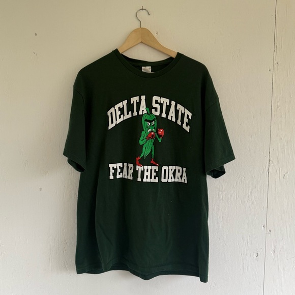 Delta State Dark Green Tee - Fear the Okra - Picture 3 of 4